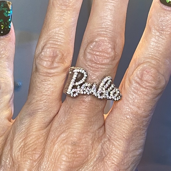 Beautiful Inlaid  BARBIE Ring (Cubic Z & 925 Silver) - Picture 4 of 12
